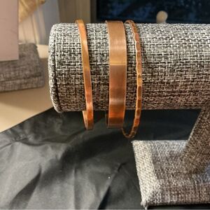 Coppertone Bangle Bracelet Set of 3